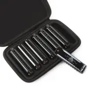 Harmonica Set of 7 Key of C D E F G A Bb 10 Holes 20 Tones Blues Harp Diatoni...