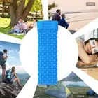 AU Inflatable Air Mattresses Foldable TPU Camp Sleeping Mat for Trekking (Blue)