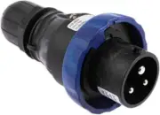 Scame INDUSTRIAL POWER PLUG 16A 200-250V 2P+E IP66 Cable Mount, BLUE 219.1633