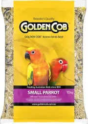 Golden Cob Small Parrot Seed Mix - Breeder's Quality with Added Vitamins - 10kg