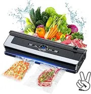 Vacuum Sealer Machine, 8 in 1 Vacuum Sealer Machine with Built-in Cutter, Automatic Air Sealing System, LED Indicator for Food Storage, Modes