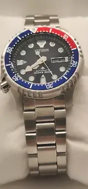 Citizen Promaster Day Date Diver Pepsi Edition Automatic Men's Watch