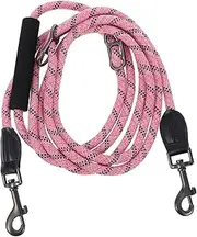 Kisangel Hands-Free Leash: Over The Shoulder Dog Leash for Running Walking and Training - Heavy Duty Crossbody Dog Traction Rope with Double Buckles