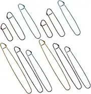 ORFOFE Knitting Needles Holders Set by 12pcs Mixed Color Aluminum Crochet Blocking Pins for Yarn Embroidery Projects