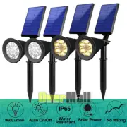 Lots LED Solar Exterior Lámpara de Jardín Foco Césped Paisaje Luces Impermeables