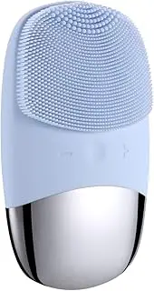 Electric Face Cleansing Brush Sonic Electric Facial Cleanser Facial Cleansing Brush Skin Scrubber Skin Massager Skin Care Tools (Grey)