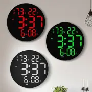 AGSIVO 10 Inch Digital Wall Clock With Remote Controller / Dual Alarm Clock / Calendar / Temperature / Humidity / Count