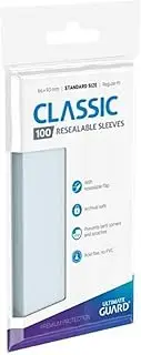 Ultimate Guard Classic Resealable Sleeves 100-Pieces, Standard Size, Clear