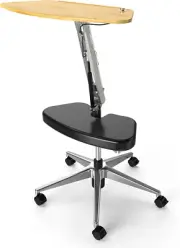 Mobile Laptop Desk/Cart/Stand with Adjustable Tabletop and Footrest Computer Tab