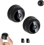 Secret Scope Camera, Secret Scope Mini Security Camera with Night Vision, Magnetic Mount Wireless Outdoor Cameras for Home Security (Black (32GB TF) * 2)