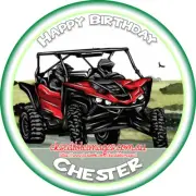 Dune Buggy Custom Design Edible Image Cake Icing Topper 5-8 Inches Diameter