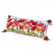 MacKENZIE CHILDS RED POPPY LUMBAR PILLOW BNWT