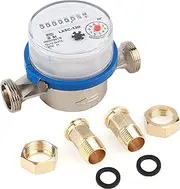 Plastic Cold Water Meter Measuring Tool, Cold Water Flows Meter Reading, Mechanical Dry Meter Water Measuring Tool for Garden and Home