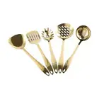 Gold Titanium Kitchen Ladle Spatula Shovel Cookware Spoon