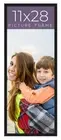 11x28 Frame Black Real Wood Picture Frame Width 0.75 inches | Interior Frame Dep