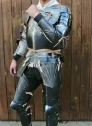Full Suit Of Armor, Medieval Knight Blackened Steel Gothic Armour