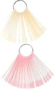 Healvian Nail Polish Sample Sticks Display 100 Pieces Fan Shape Nail Practice Display Board for