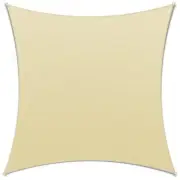 AMGO Sun Shade Sail 192" for Patio Weather+Stain Resistant HDPE in Beige Square