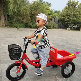 【兒童三輪兒童手推車平衡車】2020新款兒童三輪車腳踏車童車玩具2-6歲寶寶雙人帶后斗大號車廂