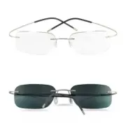 Transition Photochromic Reading Glasses Rectangle Sunglasses Readers 0~3.5 Men K
