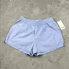 NEW MATE The Label M 100% Organic Poplin Lightweight Women's Light Blue Shorts