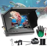 Clearhook Fishing Camera, 5″ Portable Underwater Fishing Camera – Underwater 220° Wide View, 4.3/5Inch IPS Wide Angle Display, Portable Fish Finder for Ice Lake and River (Temperature,65ft)