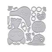 Scrapbook DIY Cutting Pressing Stencils Craft Carbon Steel Cutting Dies Halloween Pumpkin Head WS-1064 9.9*9.9cm