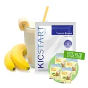 KicStart VLCD Shakes - Banana pack of 21 + FREE Feel Good Tasteless Fibre