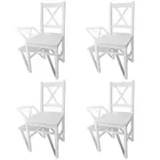 Dining Chairs 4 pcs Wood White