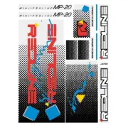 Redline - 1986 MP20 for white frame Decal set - Old school bmx