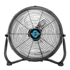 12 in. 3-Speed High Velocity Industrial Metal Floor Fan in Black with 6 ft. Cord