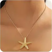[ZMANYIJEW] Conch Witch Necklace - Starfish Shell Necklace Seashell Earrings Pendant Necklace Costume Accessories Halloween Cosplay Party Supplies for Women Halloween Costumes Accessories