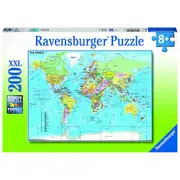 200p Ravensburger Map of the World Theme Jigsaw Kids/Childrens Puzzle Pieces 8Y+