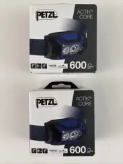 Petzl Actik Core Hybrid Concept Rechargeable 600 Lumen Headlamps Lot Blue NEW!
