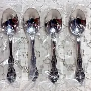Oneida Michelangelo Oval Soup Spoons 6 5/8" 18/10 Stainless Ultra Premium Set 4