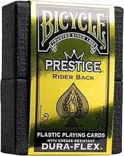 Bicycle Prestige Waterproof Plastic Playing Cards, Black Playing Cards, 100% Plastic, 1 Deck