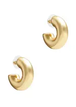 Kenneth Jay Lane Polished Hoop Earrings - Gold - One Size One Size