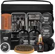 Father's Day Bath & Beard Gift for Men - 12-Piece Men’s Beard & Body Care Gift Set, Luxury Grooming Kit with Beard Wash | Christmas, Birthday Gifts for Him, All Occasion for Dad, Boyfriend, Husband