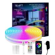 Neon Rope Lights, 16.4FT IC+RGB LED Strip Lights, App+Remote Control, Outdoor...