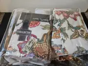 Vintage Collectif Flat Full Size Flannel Sheet New In Package + Shams