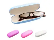 Bling or Metallic Look Small Hard Clamshell Eyeglass / Sunglass Case