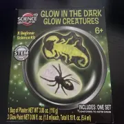 New SCIENCE BY ME PAINT YOUR OWN GLOW IN THE DARK CREATURES CREEPY CRAWLERS 8+