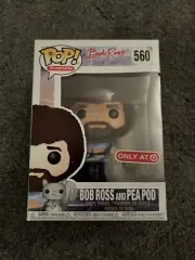 Funko Pop! Televsion #560 Bob Ross And Pea Pod Target Exclusive NEW VAULTED