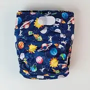 Monarch Ultimate Wipeable Cloth Nappy with Hook and Loop Closure, Blast Off