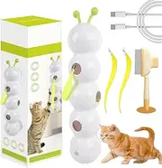 Whirlie Cat Toy, Smart Motion Cat Toy with Worm Design, Moving Caterpillar Toy, Realistic Wiggle Motion, for Indoor Cats, Promotes Exercise and Mental Stimulation (1pc)