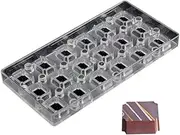 Chocolate Transfer Sheet Mold Polycarbonate Chocolate Mold DIY Handmade Chocolate Magnetic Chocolate Mold Candy Mould Oblong Shaped (19326)