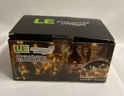 New LE LED Curtain Lights, 9.8 x 19.6 ft, 8 Mode Plug in Fairy String Lights