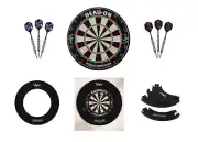 Bristle Dartboard + Wall Dart Protector + Rock/Fatal Darts Sets