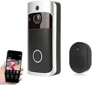Wireless Doorbell Video DoorBell WiFi Smart Intercom Ring Security Phone Camera 166° Wide Angle, Two-Way Audio, Motion Detection, Night Vision, Recording, App Control