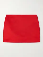[Givenchy] Givenchy - Silk-gabardine Mini Skirt - Red - FR 38 FR 38 Red